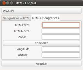 Convirtiendo coordenadas, ahora, de UTM a geodésicas